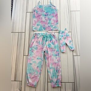 American Girl Tie-Dye Pajama Set - size small (7/8) & matching doll pajama
